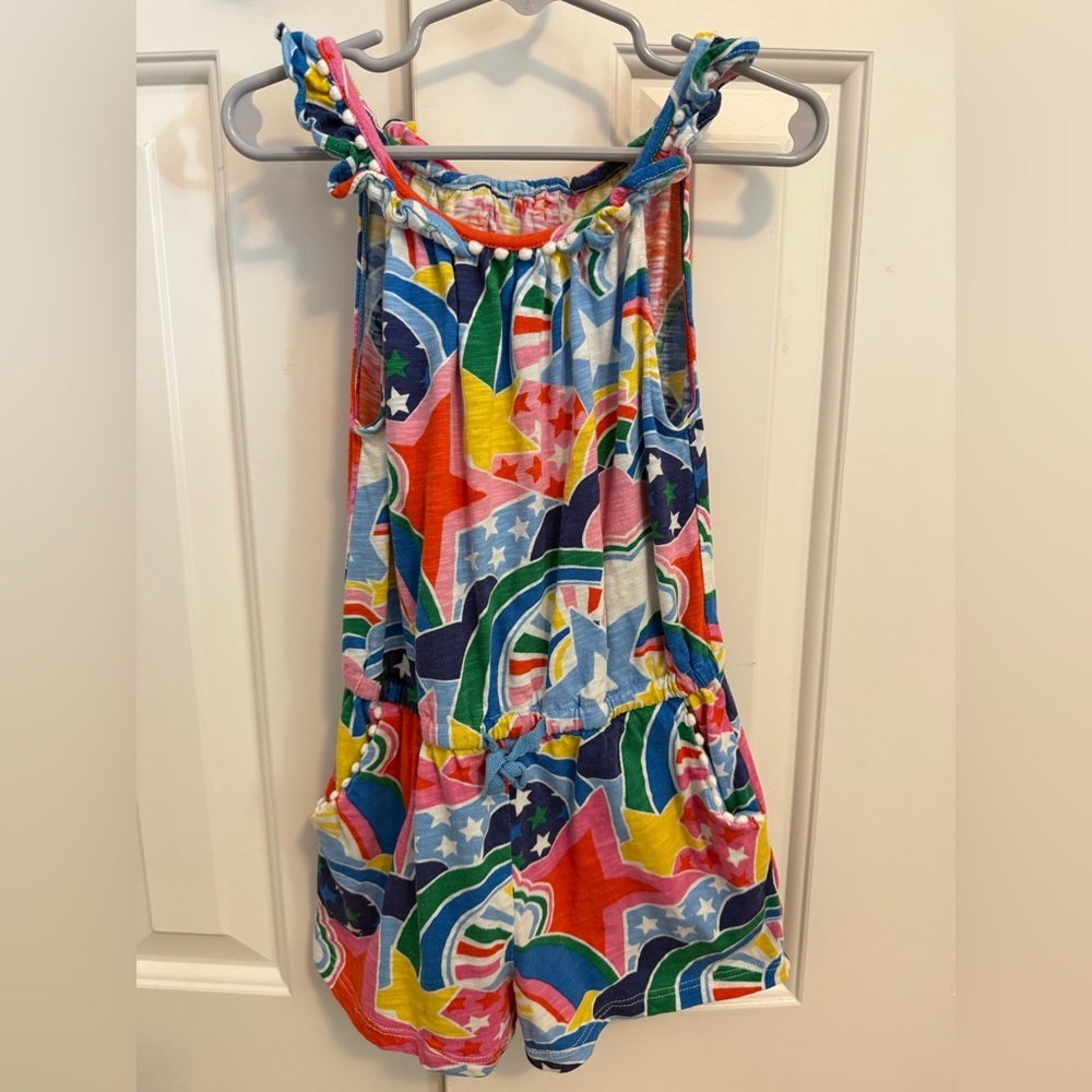 Mini Boden Girls Star Print Romper size 4-5 Years